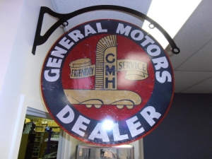 General Motors Hanging Swinging Sign With Arched Frame