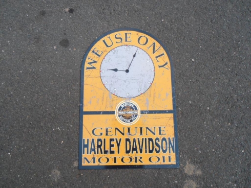 Harley Davidson Aged Wall Clock