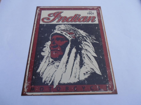 Indian Motorcycles Indian Chief Tin Sign