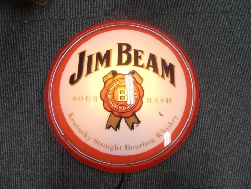 Jim Beam Wall Mount Light Up Globe
