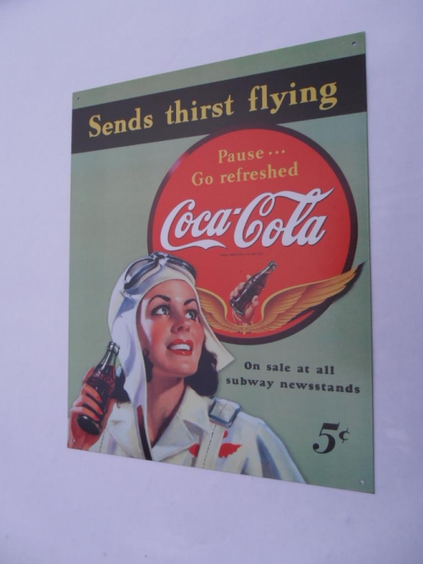 Aviation Flying Coke Advertising Sign