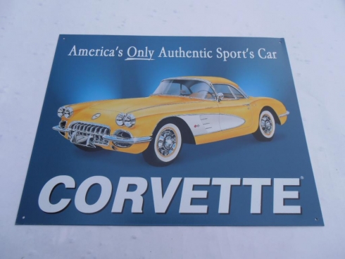 Corvette Classic Car Advertising Sign