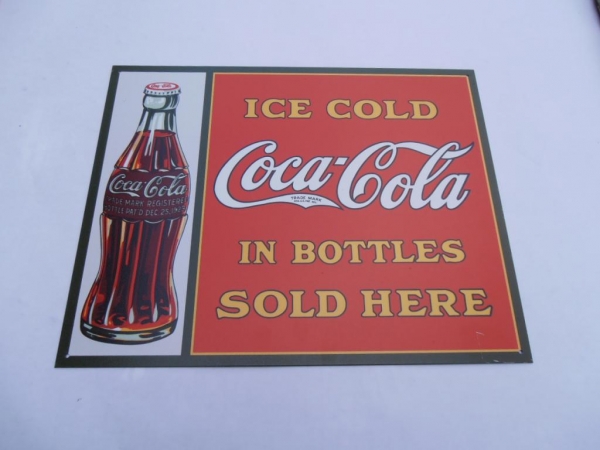 Coke Sold In Bottles Advertising Sign