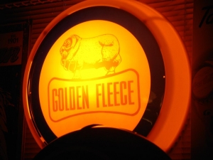 Golden Fleece Wall Mount Light Up Globe